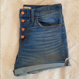 Madewell High rise button fly short